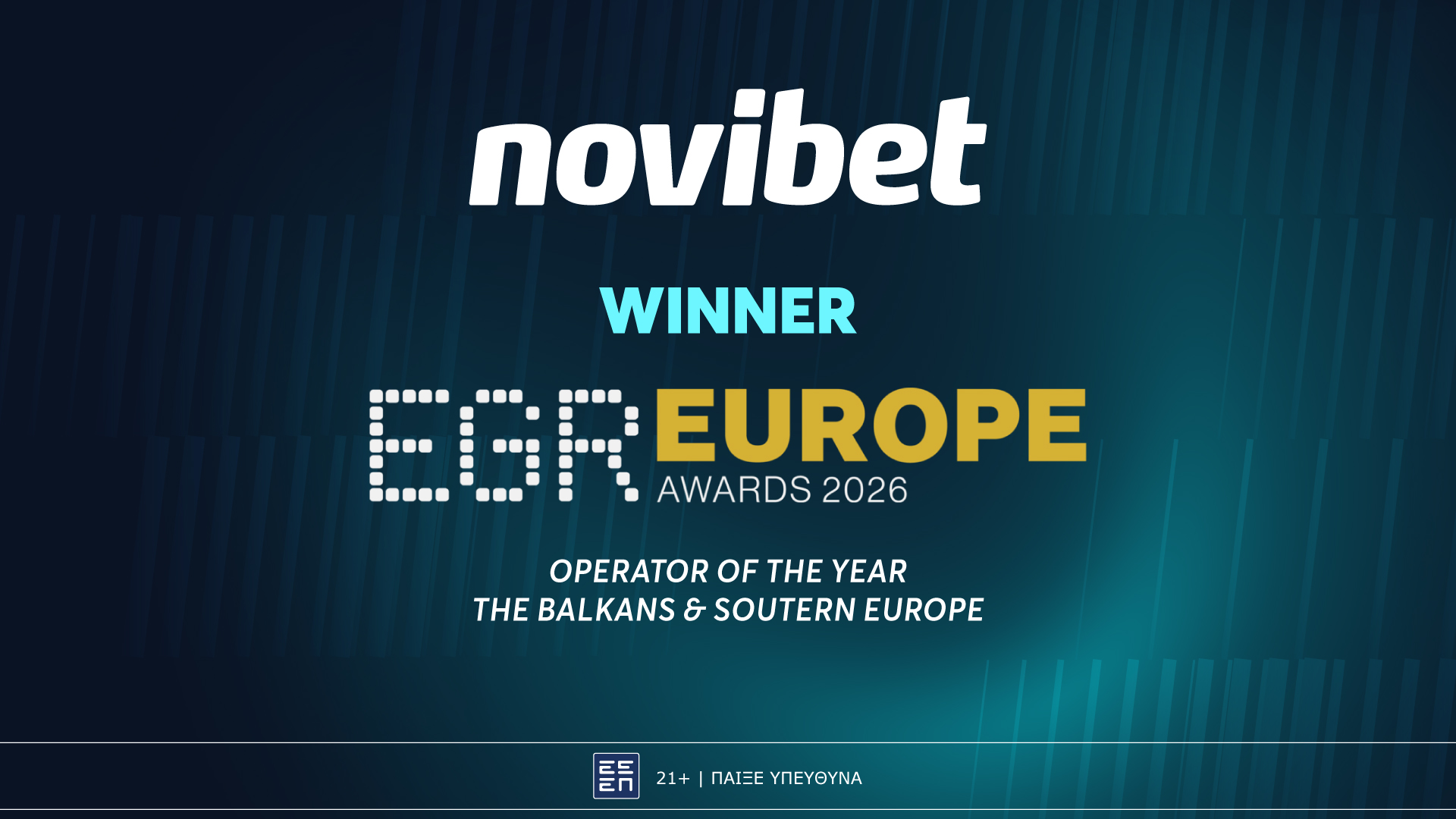 Η Novibet “Operator of the Year” σε Βαλκάνια και Νότια Ευρώπη στα EGR European Awards 2026 image